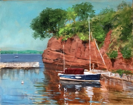 "Darling Rock, Lympstone" 46 x 36cm
£495 framed £425 unframed