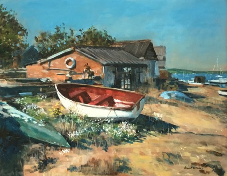 "Red and White Boat" 46 x 36cm
£495 framed £425 unframed