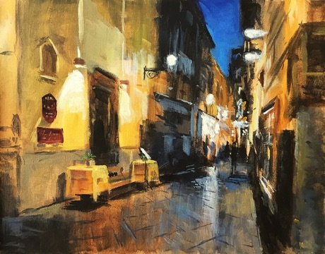 "Sorrento at Night" 46 x 36cm
£495 framed £425 unframed