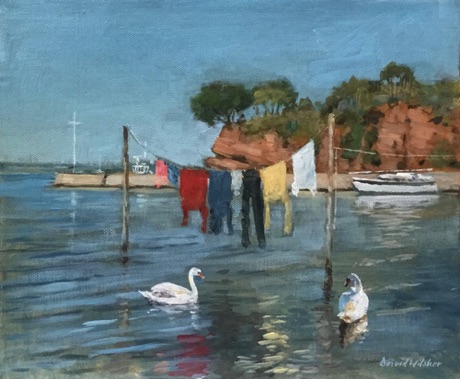 "Washing Line, Lympstone" SOLD