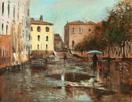 "Heavy Rain, Venice" 46 x 36cm
£495 framed £425 unframed
