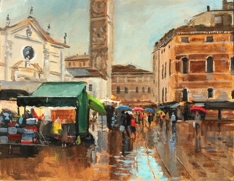 "Santa Maria Formosa, Rain" 46 x 36cm
£495 framed £425 unframed