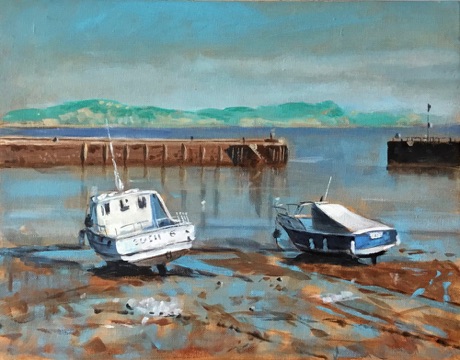 "Lyme Regis Harbour" 46 x 36cm
£495 framed £425 unframed
