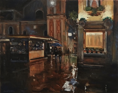 "Rainy Night in Venice"  50 x 40cm
£495 framed £425 unframed