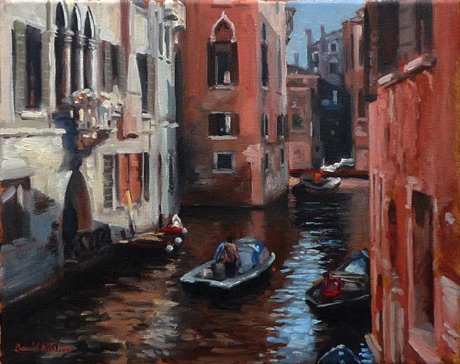 "Venetian Canal"  30 x 24cm
£325 framed £275 unframed